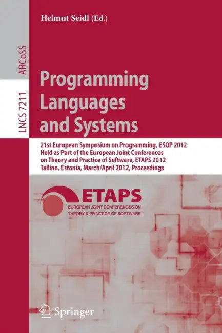 Buy Programming Languages and Systems (English, Helmut Seidl) — BookShops.in