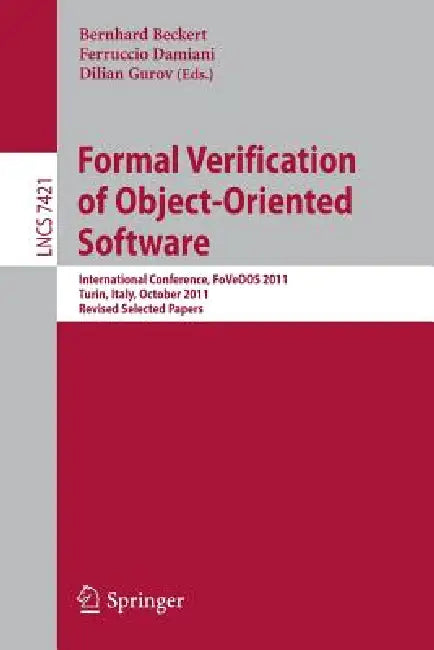 Buy Formal Verification of Object-Oriented Software | by Bernhar — BookShops.in