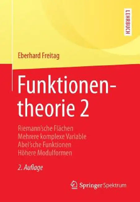 Buy Funktionentheorie 2 (English, Eberhard Freitag) — BookShops.in