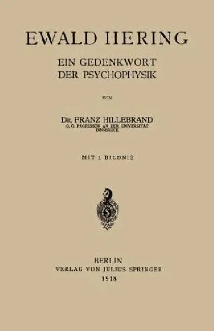 Buy Ewald Hering (English, Franz Hillebrand) — BookShops.in