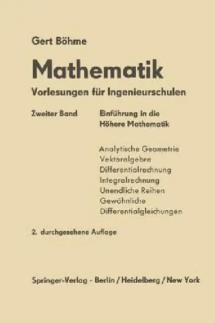 Buy Einfürung in Die Höhere Mathematik (English, Gert Böhme) — BookShops.in