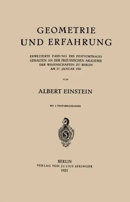 Buy Geometrie und Erfahrung (English, Albert Einstein) — BookShops.in