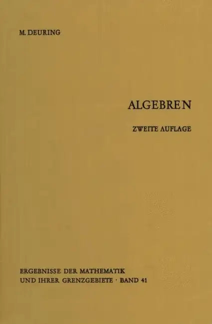 Buy Algebren (English, Max Deuring) — BookShops.in