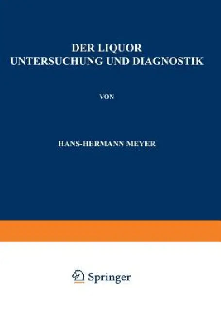 Buy Der Liquor | by H. -H Meyer | Springer | by H. -H Meyer | Sp — BookShops.in