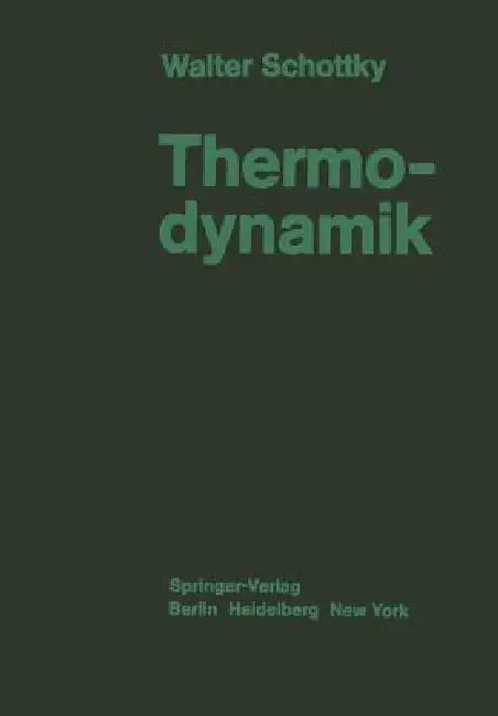 Buy Thermodynamik | by H. Ulich | Walter Schottky | C. Wagner | — BookShops.in