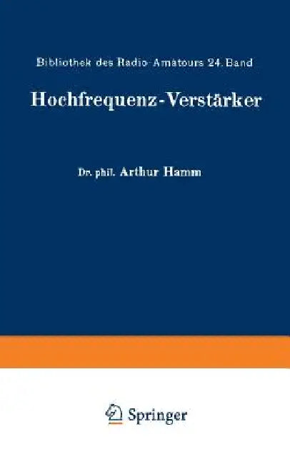 Buy Hochfrequenz-Verstärker | by Arthur Hamm | Eugen Nesper | Sp — BookShops.in