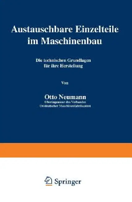 Buy Austauschbare Einzelteile Im Maschinenbau | by Neumann Neuma — BookShops.in