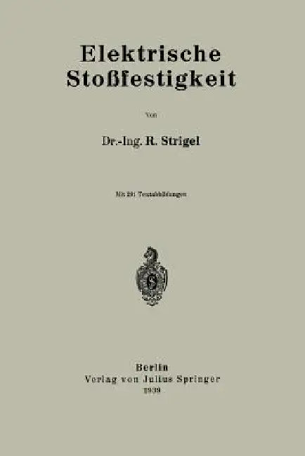 Buy Elektrische Stoßfestigkeit (English, R. Strigel) — BookShops.in