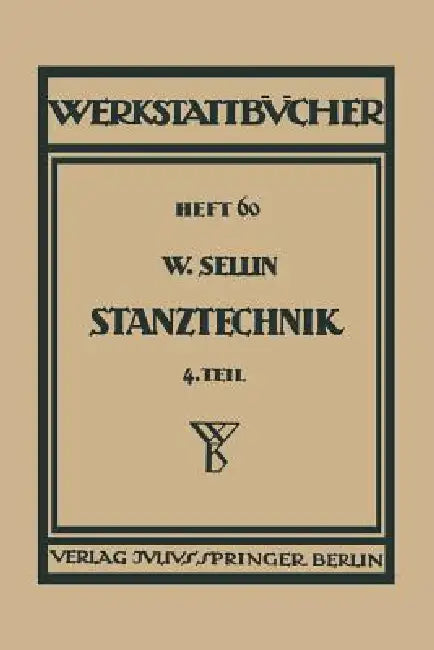 Buy Stanztechnik (English, Walter Sellin | H. Haake | Walter Sellin) — BookShops.in