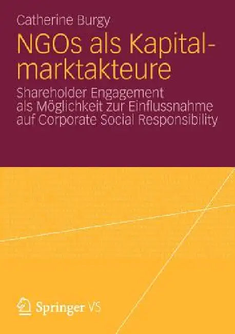 Buy NGOs ALS Kapitalmarktakteure (English, Catherine Burgy) — BookShops.in