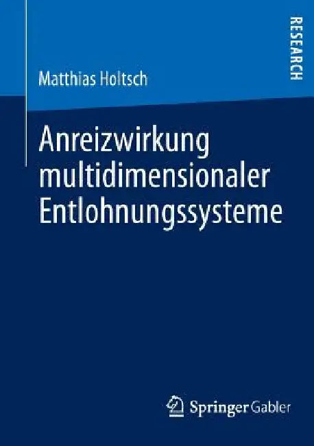 Buy Anreizwirkung Multidimensionaler Entlohnungssysteme (English, Matthias Holtsch) — BookShops.in