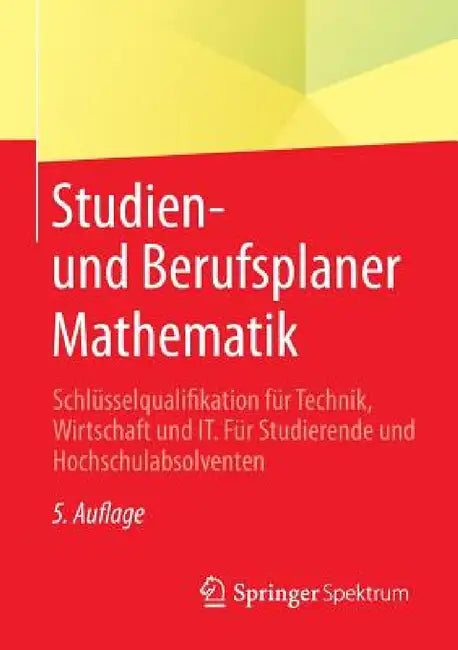 Buy Studien- Und Berufsplaner Mathematik (English, Springer Fachmedien Wiesbaden) — BookShops.in
