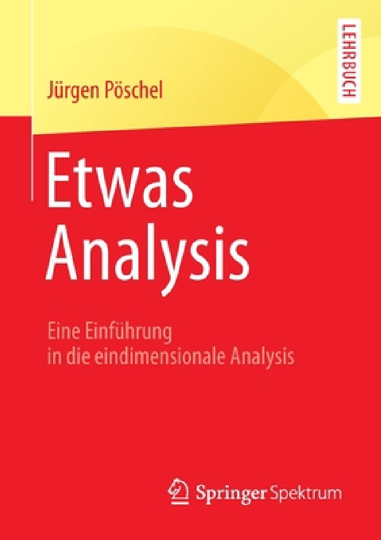 Buy Etwas Analysis (English, Jürgen Pöschel) — BookShops.in