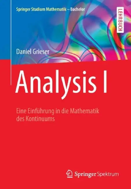 Buy Analysis I (English, Daniel Grieser) — BookShops.in