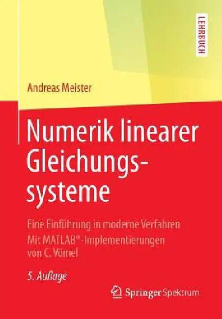 Buy Numerik Linearer Gleichungssysteme (English, Andreas Meister) — BookShops.in