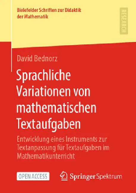 Buy Sprachliche Variationen Von Mathematischen Textaufgaben (English, David Bednorz) โ BookShops.in