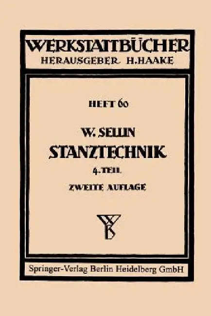 Buy Stanztechnik (English, Walter Sellin) — BookShops.in