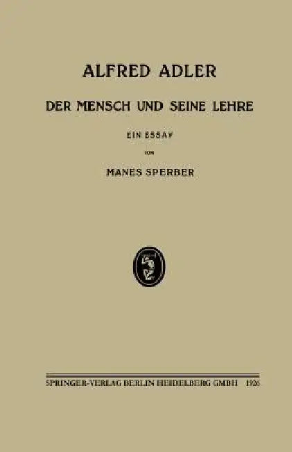 Buy Alfred Adler (English, Manès Sperber) — BookShops.in