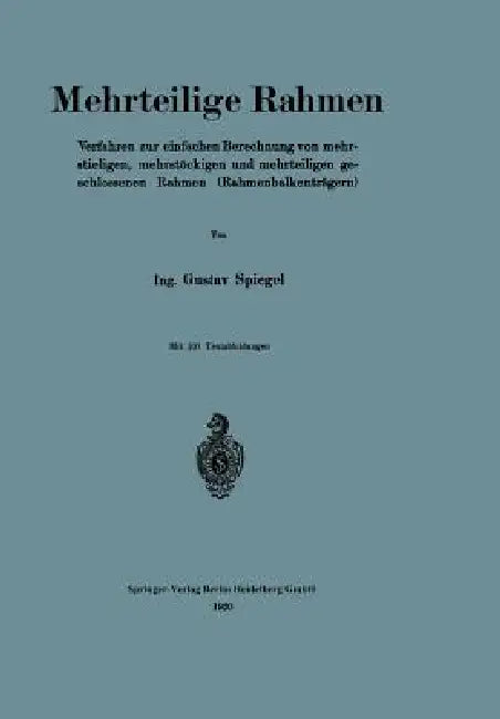 Buy Mehrteilige Rahmen (English, Gustav Spiegel) โ BookShops.in