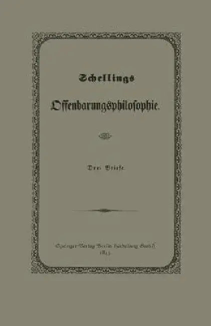 Buy Schellings Offenbarungsphilosophie (English, Julius Springer) — BookShops.in