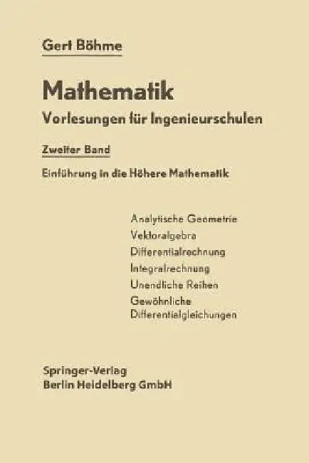 Buy Einführung in Die Höhere Mathematik (English, Gert Böhme) — BookShops.in