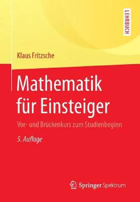 Buy Mathematik Für Einsteiger (English, Klaus Fritzsche) — BookShops.in