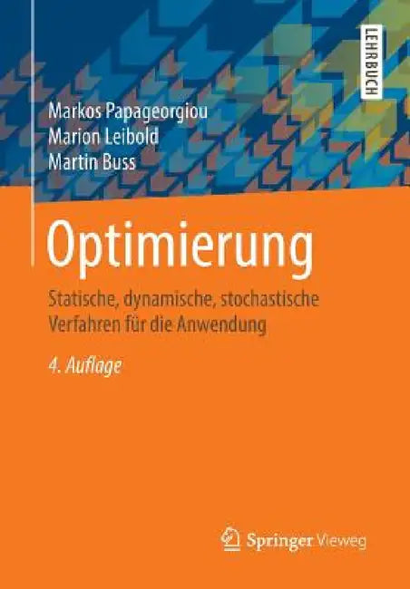 Buy Optimierung (English, Markos Papageorgiou | Marion Leibold | Martin Buss) — BookShops.in
