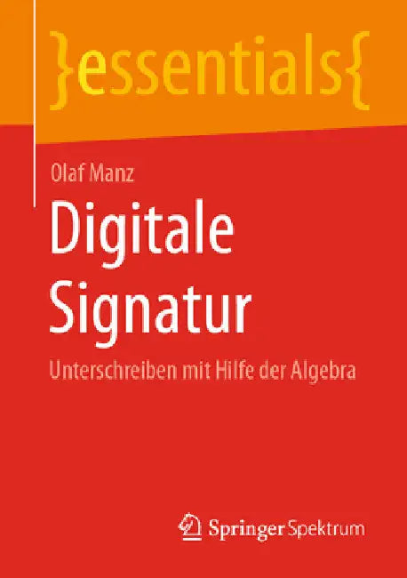 Buy Digitale Signatur (English, Olaf Manz) โ BookShops.in