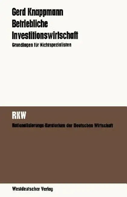 Buy Betriebliche Investitionswirtschaft (English, Gerd Knappmann) — BookShops.in