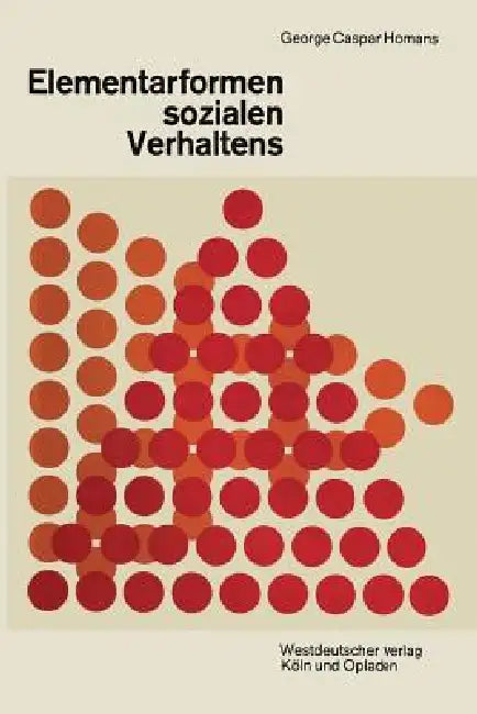 Buy Elementarformen Sozialen Verhaltens (English, George Caspar Homans) — BookShops.in