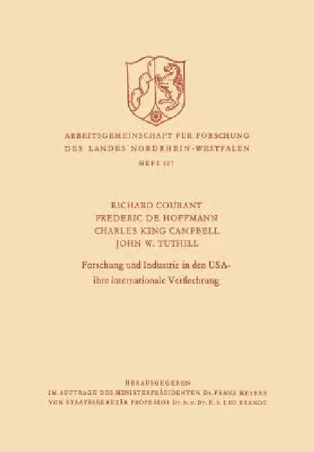Buy Forschung Und Industrie in Den USA - Ihre Internationale Verflechtung (English, Richard Courant) — BookShops.in