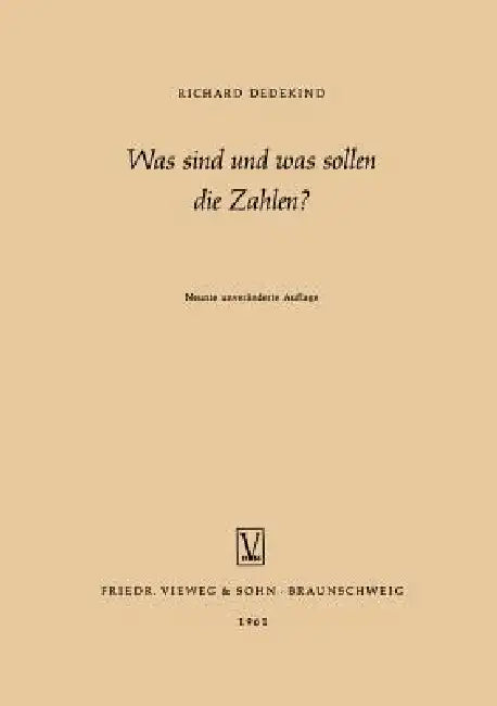 Buy Was Sind Und Was Sollen Die Zahlen? (English, Richard Dedekind) — BookShops.in