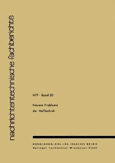 Buy Neuere Probleme Der Messtechnik (English, J. Wosnik J.) โ BookShops.in