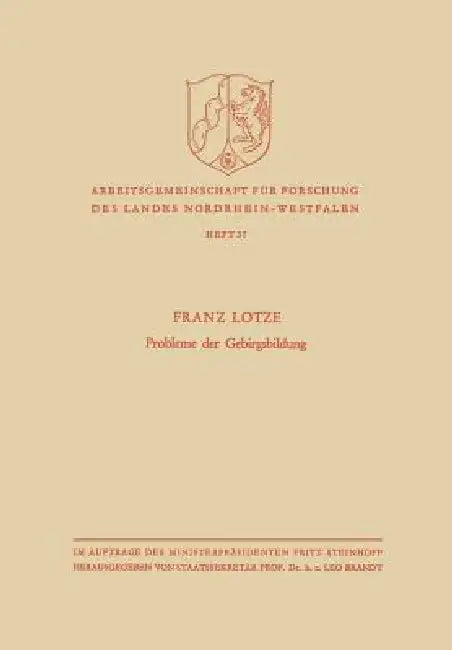 Buy Probleme Der Gebirgsbildung (English, Franz Lotze) — BookShops.in