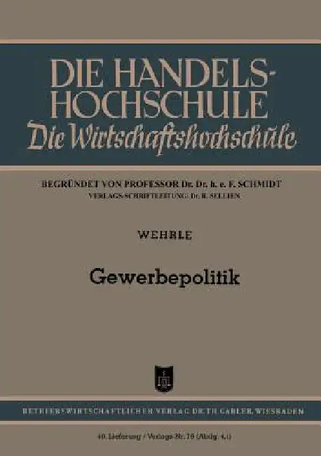 Buy Gewerbepolitik (English, Emil Wehrle) — BookShops.in
