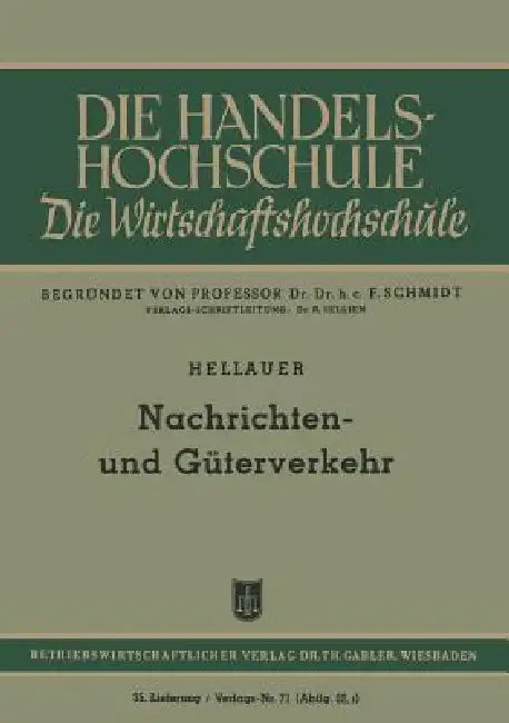 Buy Nachrichten- Und Güterverkehr (English, Josef Hellauer) — BookShops.in