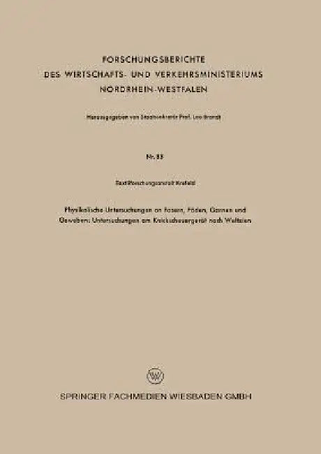 Buy Physikalische Untersuchungen an Fasern, Fäden, Garnen Und Geweben (English, Kenneth A. Loparo) — BookShops.in