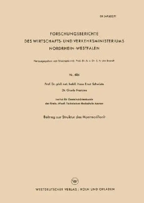 Buy Beitrag Zur Struktur Des Montmorillonit (English, Hans-Ernst Schwiete) — BookShops.in