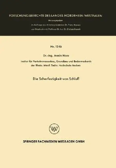 Buy Die Scherfestigkeit Von Schluff (English, Armin Horn) — BookShops.in