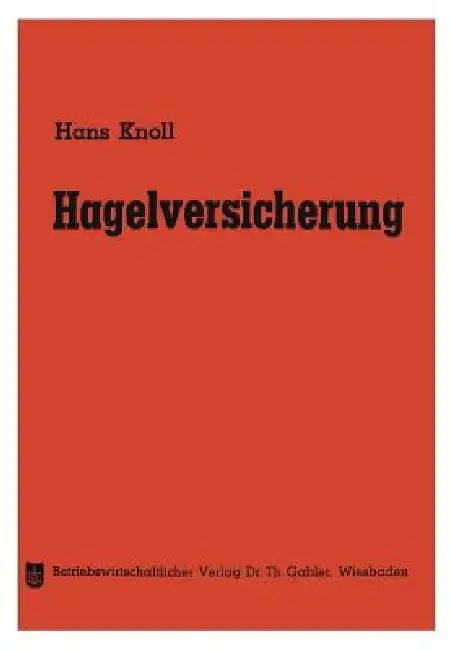 Buy Hagelversicherung (English, Hans Knoll) — BookShops.in