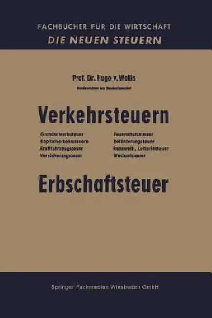 Buy Verkehrsteuern (English, Hugo Von Wallis) — BookShops.in
