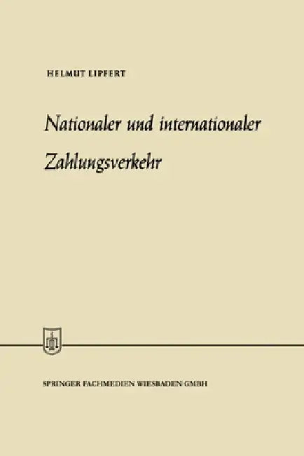 Buy Nationaler und internationaler Zahlungsverkehr (English, Helmut Lipfert) — BookShops.in