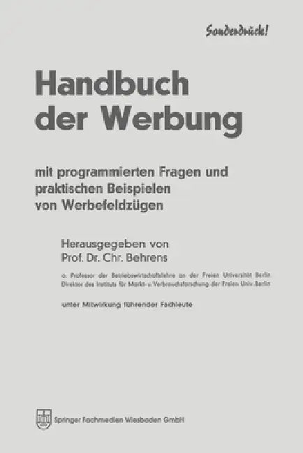 Buy Handbuch der Werbung (English, Uwe Johannsen) — BookShops.in