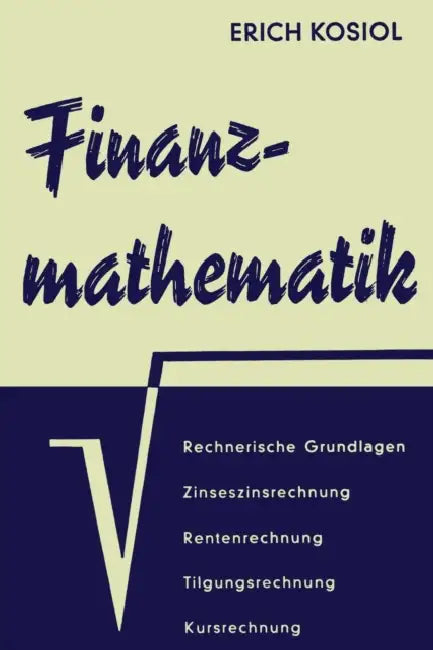 Buy Finanzmathematik (English, Erich Kosiol) — BookShops.in