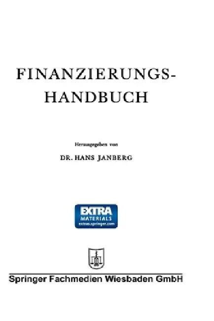 Buy Finanzierungs-Handbuch (English, Hans Janberg) — BookShops.in