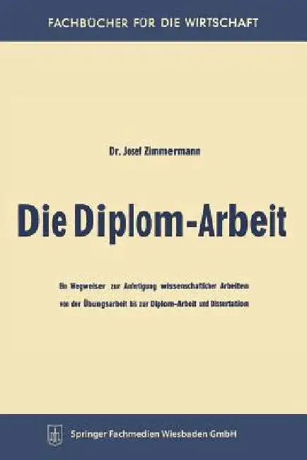 Buy Die Diplom-Arbeit (English, Josef Zimmermann) — BookShops.in