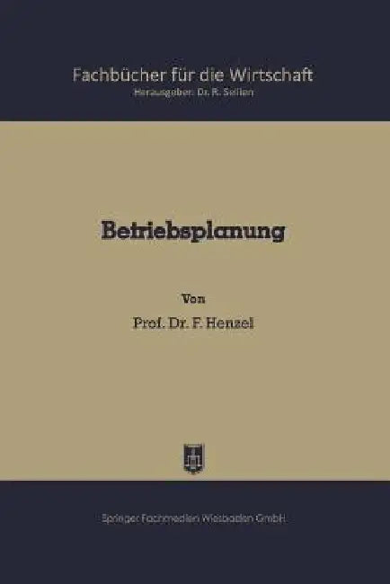 Buy Betriebsplanung (English, Friedrich Henzel) — BookShops.in
