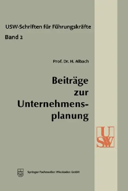 Buy Beiträge zur Unternehmensplanung (English, Horst Albach) — BookShops.in