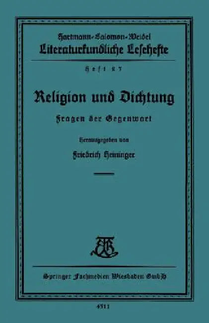 Buy Religion Und Dichtung (English, Friedrich Heininger) — BookShops.in