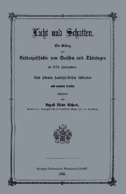 Buy Licht Und Schatten (English, August Victor Richard) — BookShops.in